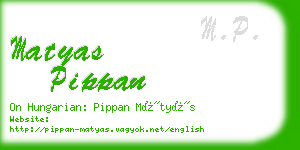 matyas pippan business card